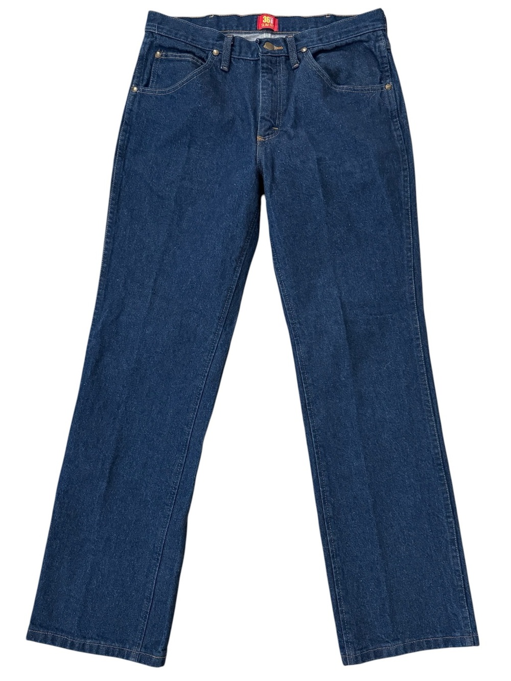 Wrangler 36MWZ Slim Fit Jeans Men’s 33x30 Fits 31x30 Dark Wash Western Cotton